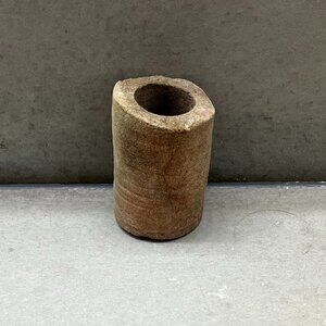 Carved Natural Stone Rustic/Primitive Candle Holder, 4" x 2.75"